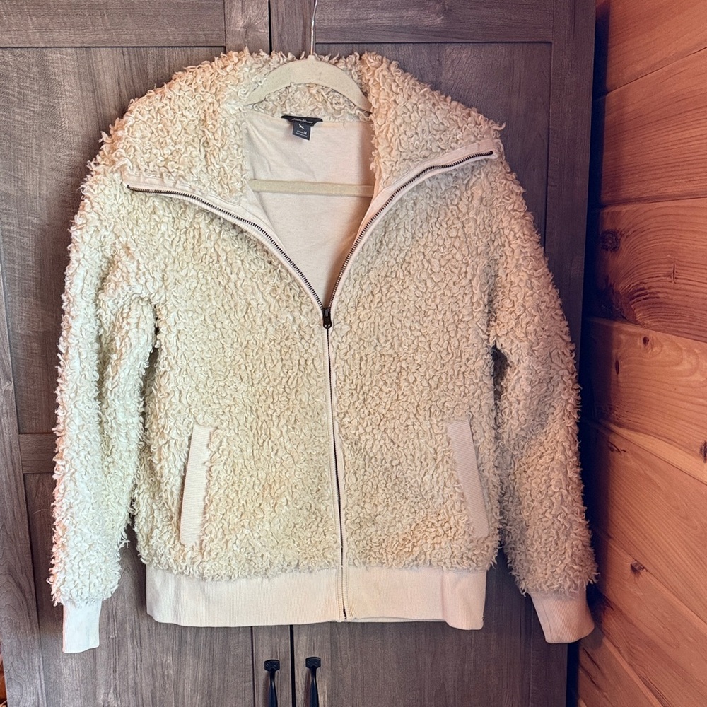 Eddie Bauer Cream Teddy Jacket